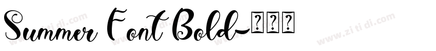 Summer Font Bold字体转换